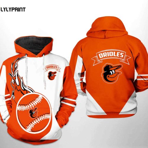 Baltimore Orioles Flame Ball Hoodie AOP Shirt – MLB Fan Apparel