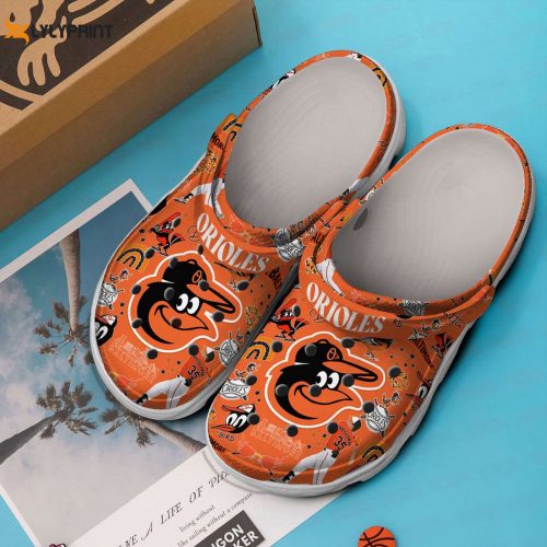 Fan MLB Baltimore Orioles Crocs-Shoes: Comfortable Clogs for Men Women and Kids