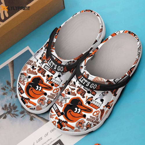 MLB Baltimore Orioles Crocs-Shoes: Team Gifts for Men Women & Kids
