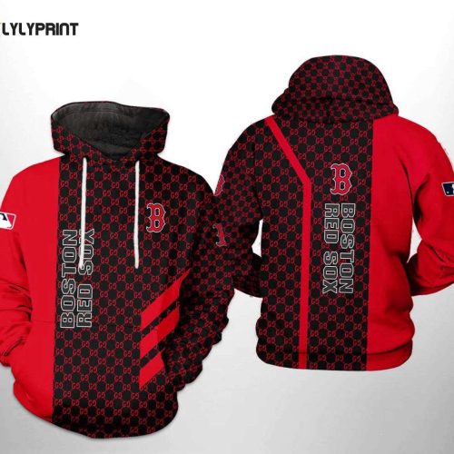 MLB Boston Red Sox Red Pullover Hoodie AOP: Stylish & Comfortable Gear for Red Sox Fans
