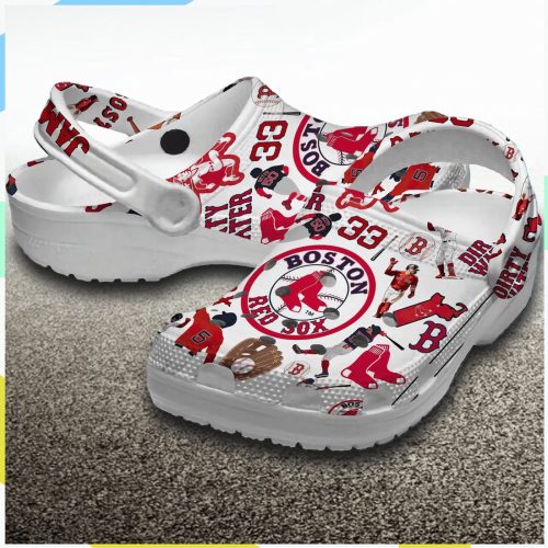 MLB Boston Red Sox Crocs-Shoes: Red Sox Gifts for Men Women & Kids