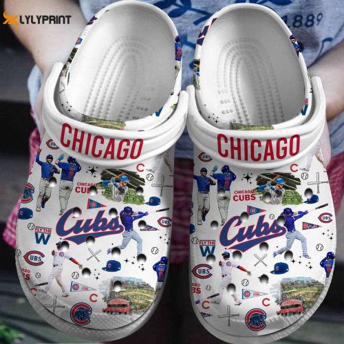 Chicago Cubs Crocs: Comfortable MLB Crocband Clogs for Men Women & Kids