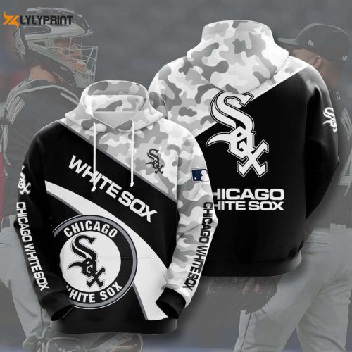 Stylish MLB Chicago White Sox Silver Camo Pullover Hoodie AOP Shirt – Show Your Team Spirit!