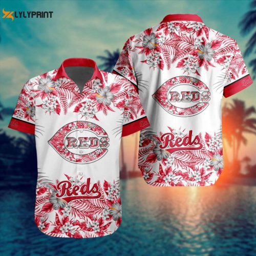 MLB Cincinnati Reds Hawaiian Button Shirt - Special Design ST2401