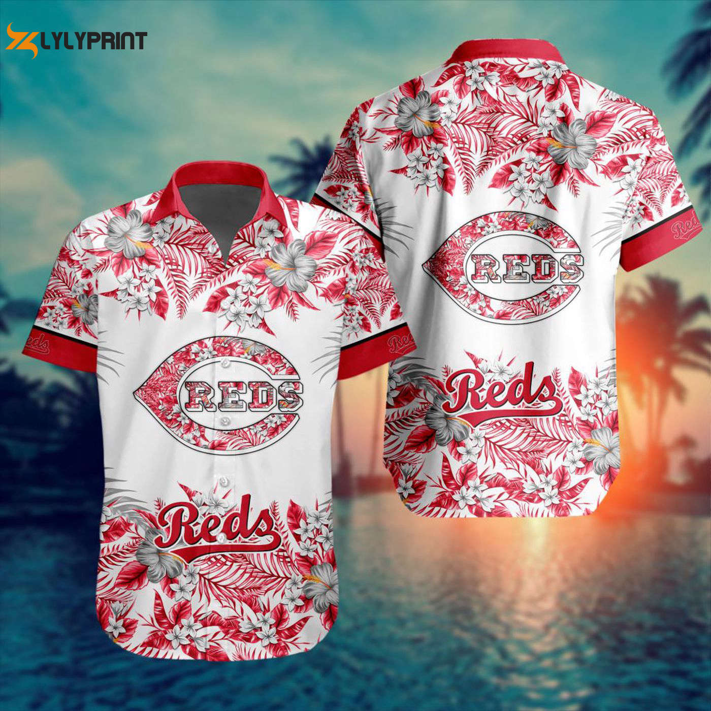 MLB Cincinnati Reds Hawaiian Button Shirt – Special Design ST2401 MLB Cincinnati Reds Hawaiian Button Shirt – Special Design ST2401