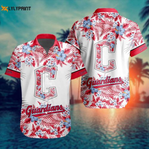 Shop MLB Cleveland Guardians Hawaiian Button Shirt - Special Design ST2401