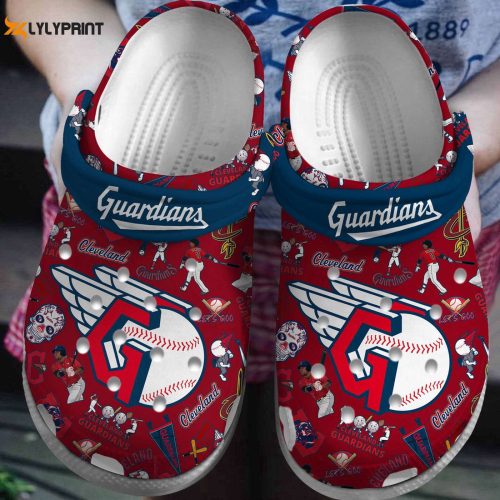 MLB Cleveland Guardians Crocs – Comfortable Clogs for Men Women & Kids MLB Fans