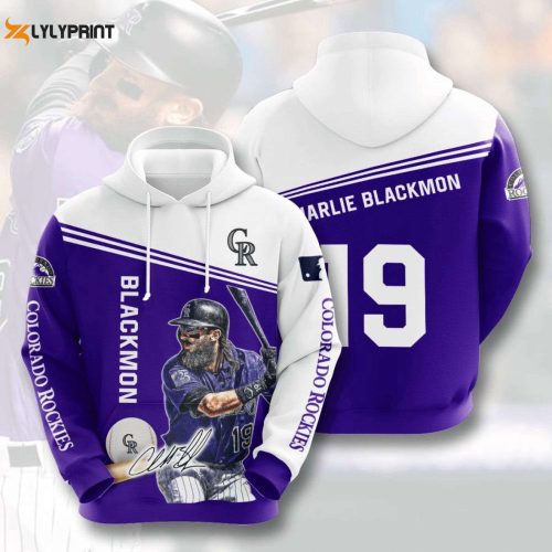 Colorado Rockies Charlie Blackmon Pullover Hoodie AOP Shirt – MLB Fan Gear