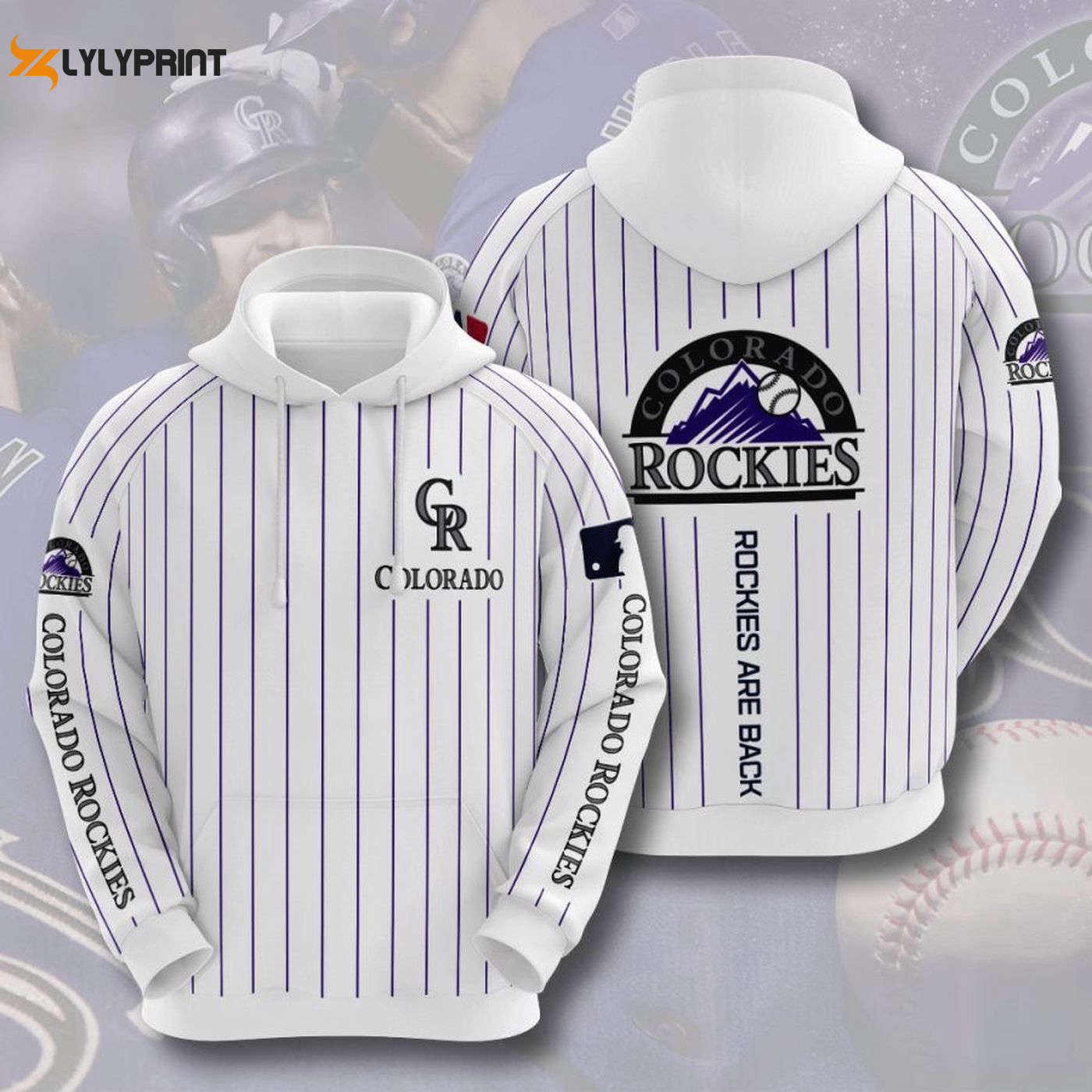 MLB Colorado Rockies White Pullover Hoodie – Show Your Team Spirit with the Rockies Are Back AOP Shirt MLB Colorado Rockies White Pullover Hoodie – Show Your Team Spirit with the Rockies Are Back AOP Shirt