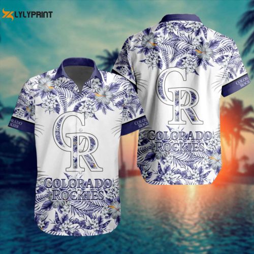 MLB Colorado Rockies Special Hawaiian Design Button Shirt - ST2401: Stylish and Authentic Gear