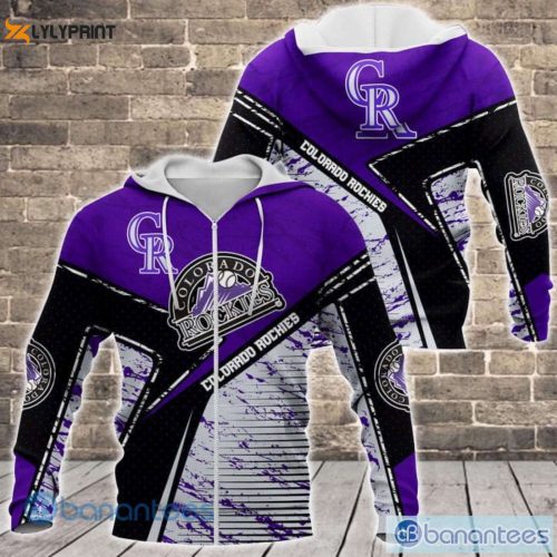 MLB Colorado Rockies AOP Zip Hoodie Shirt: Stylish & Cozy Fan Apparel!