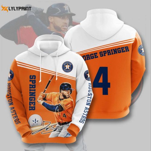 George Springer Houston Astros Hoodie – MLB AOP Shirt for Ultimate Fan Style