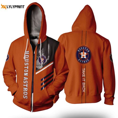 MLB Houston Astros Take it Back Orange Hoodie – AOP Shirt