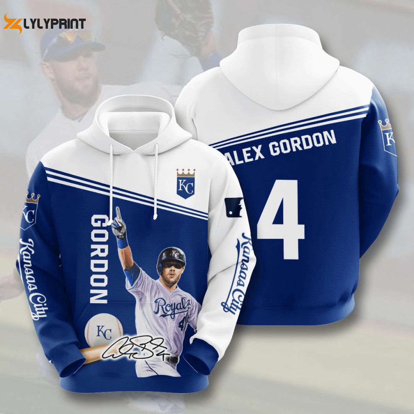 Stay Warm & Stylish with MLB Kansas City Royals Alex Gordon Pullover Hoodie AOP Shirt Stay Warm & Stylish with MLB Kansas City Royals Alex Gordon Pullover Hoodie AOP Shirt