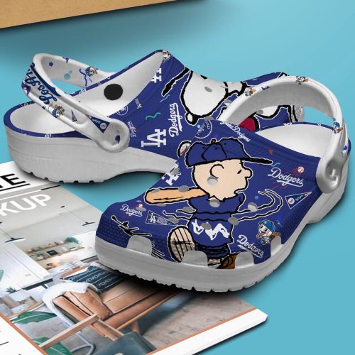 MLB Los Angeles Dodgers CartoonCrocs – Comfortable Clogs for Men Women and Kids