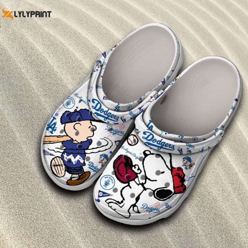 MLB Los Angeles Dodgers Crocs: Snoopy Peanuts Shoes for Men Women & Kids