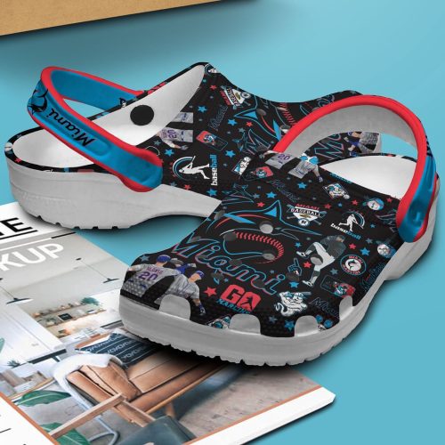 MLB Miami Marlins Crocs: Fan Crocband Clogs for Men Women & Kids