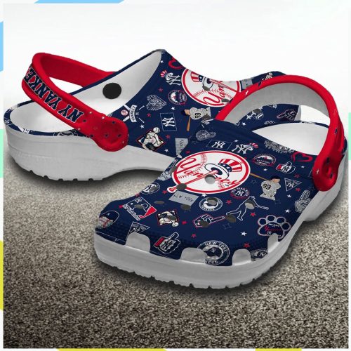 MLB New York YankeesCrocs: Dark Blue Footwear for Men Women and Kids
