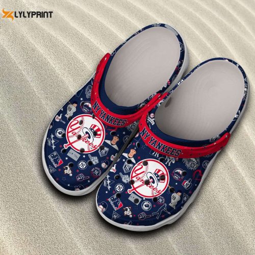 MLB New York YankeesCrocs: Dark Blue Footwear for Men Women and Kids