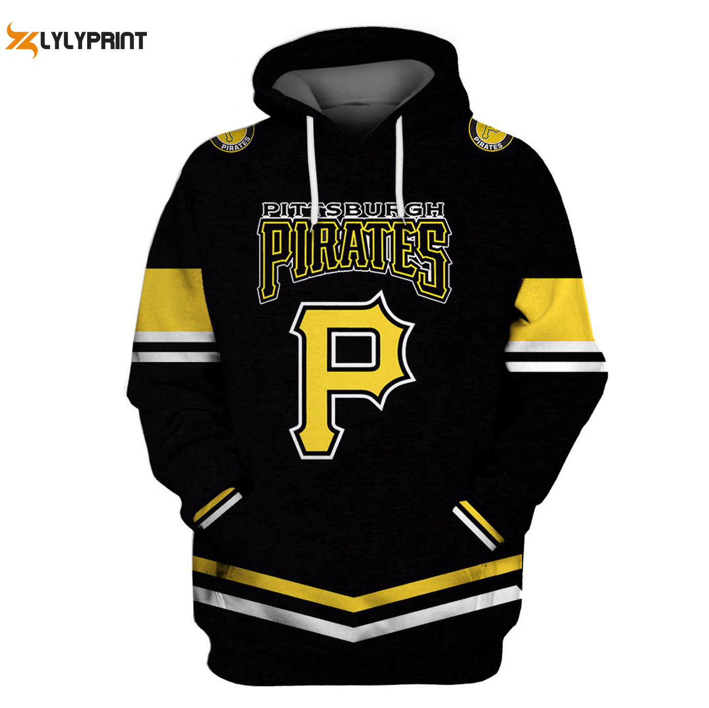 Pittsburgh Pirates Black Pullover Hoodie: Stylish MLB AOP Shirt Pittsburgh Pirates Black Pullover Hoodie: Stylish MLB AOP Shirt