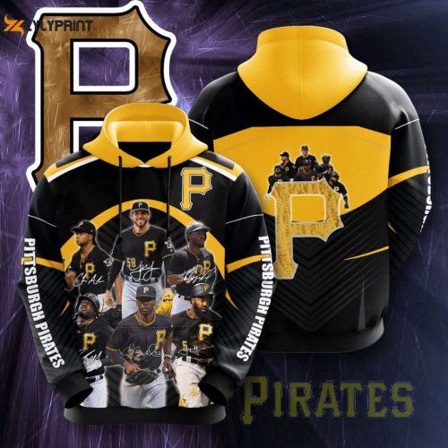 MLB Pittsburgh Pirates Champions Gold Black Hoodie – AOP Pullover Shirt