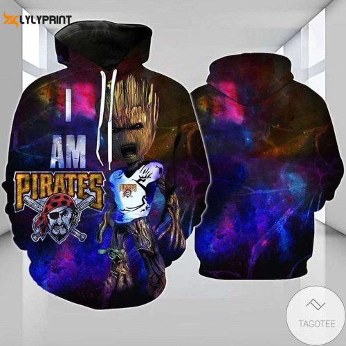 MLB Pittsburgh Pirates I Am Groot Pullover Hoodie AOP Shirt – Unique Fan Gear!