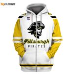 Pittsburgh Pirates MLB White Yellow Hoodie & AOP Shirt: Stylish Pullover & Zip Up Hoodie for Fans Pittsburgh Pirates MLB White Yellow Hoodie & AOP Shirt: Stylish Pullover & Zip Up Hoodie for Fans
