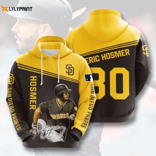 MLB San Diego Padres Eric Hosmer Pullover Hoodie – AOP Shirt for Padres Fans