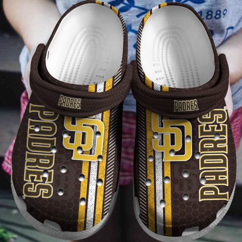 MLB San Diego Padres Crocs: Fan Baseball Shoes with Honeycomb Motifs