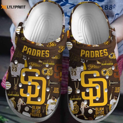 MLB San Diego Padres Crocs – Comfortable Clogs for Men Women & Kids Official MLB Fan Gear