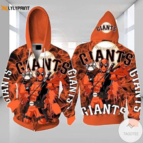 MLB San Francisco Giants Deadpool Zip Up Hoodie – Stylish AOP Shirt