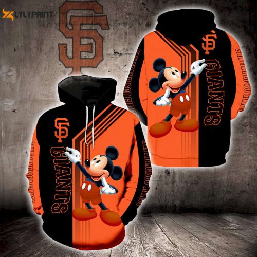 Shop Exclusive MLB San Francisco Giants Mickey Mouse Pullover Hoodie V2 AOP Shirt
