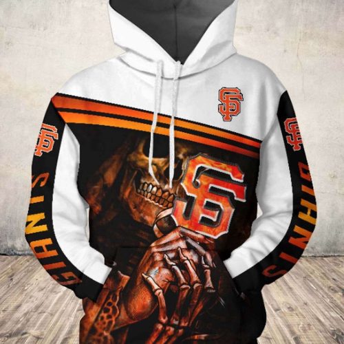 MLB San Francisco Giants Skull Hoodie: Stylish AOP Shirt for Baseball Fans