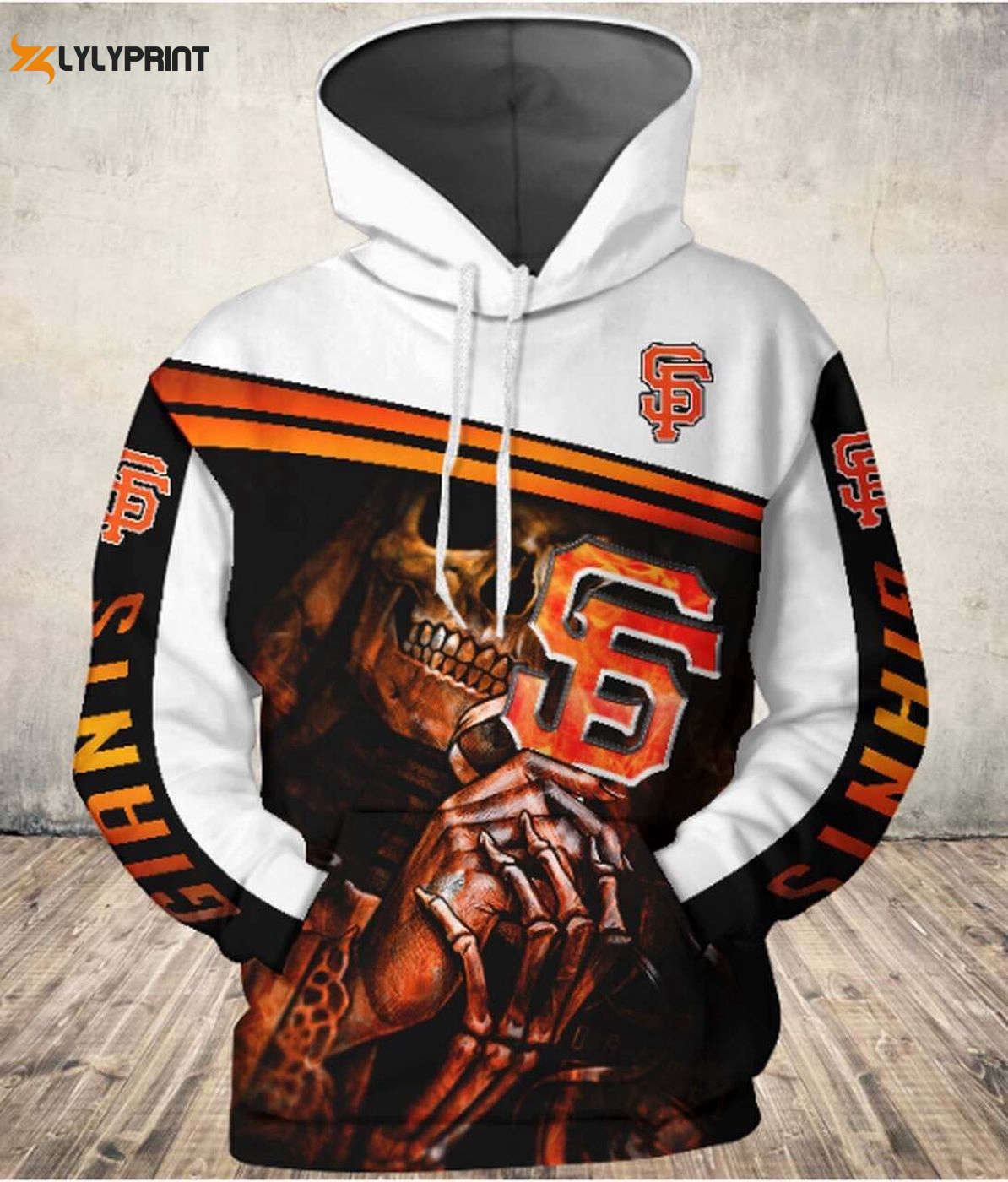 MLB San Francisco Giants Skull Hoodie: Stylish AOP Shirt for Baseball Fans MLB San Francisco Giants Skull Hoodie: Stylish AOP Shirt for Baseball Fans