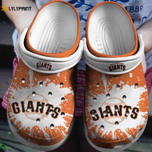MLB San Francisco Giants Orange-White Crocs: Fan Baseball Shoes