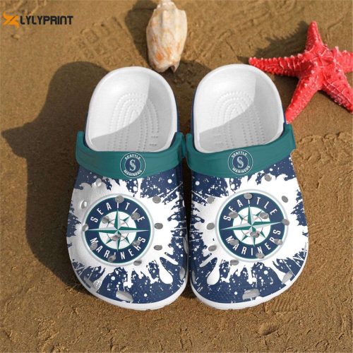 MLB Seattle Mariners Crocs-Shoes Clog: Big Logo Fan Baseball Gear