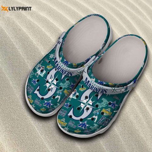 MLB Seattle Mariners Crocs-Shoes: Team Gifts for Men Women & Kids