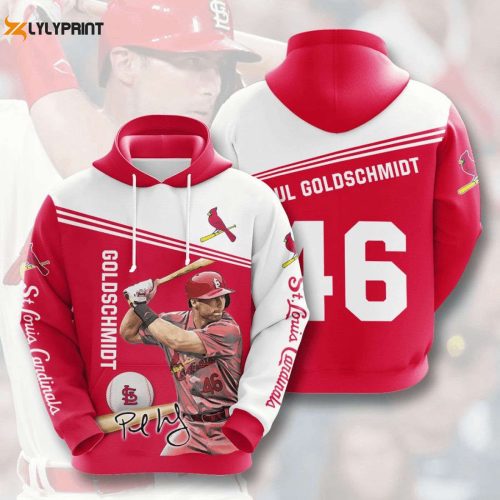MLB St Louis Cardinals Paul Goldschmidt AOP Hoodie – Stay Warm in Style!