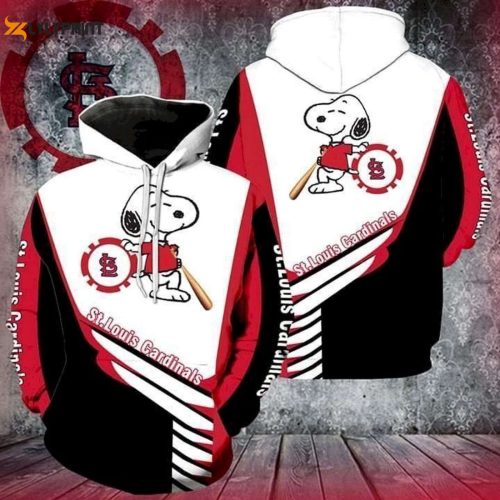 MLB St Louis Cardinals Snoopy Pullover Hoodie: Stylish AOP Shirt