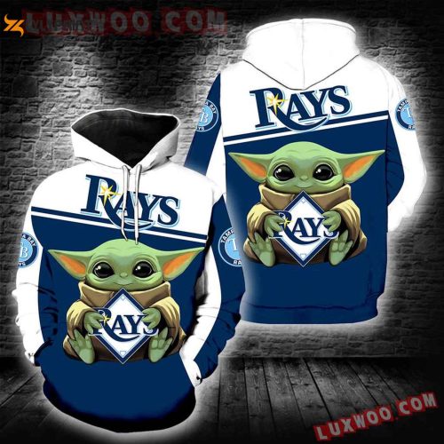 MLB Tampa Bay Rays Baby Yoda Hoodie: Stylish AOP Shirt for Fans