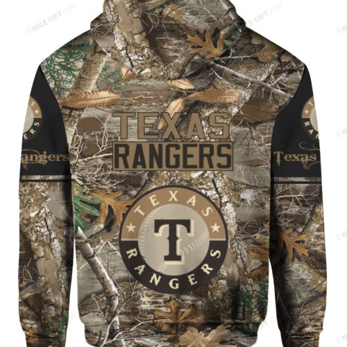 MLB Texas Rangers Hunting Hoodie: Stay Warm in Style with AOP Shirt