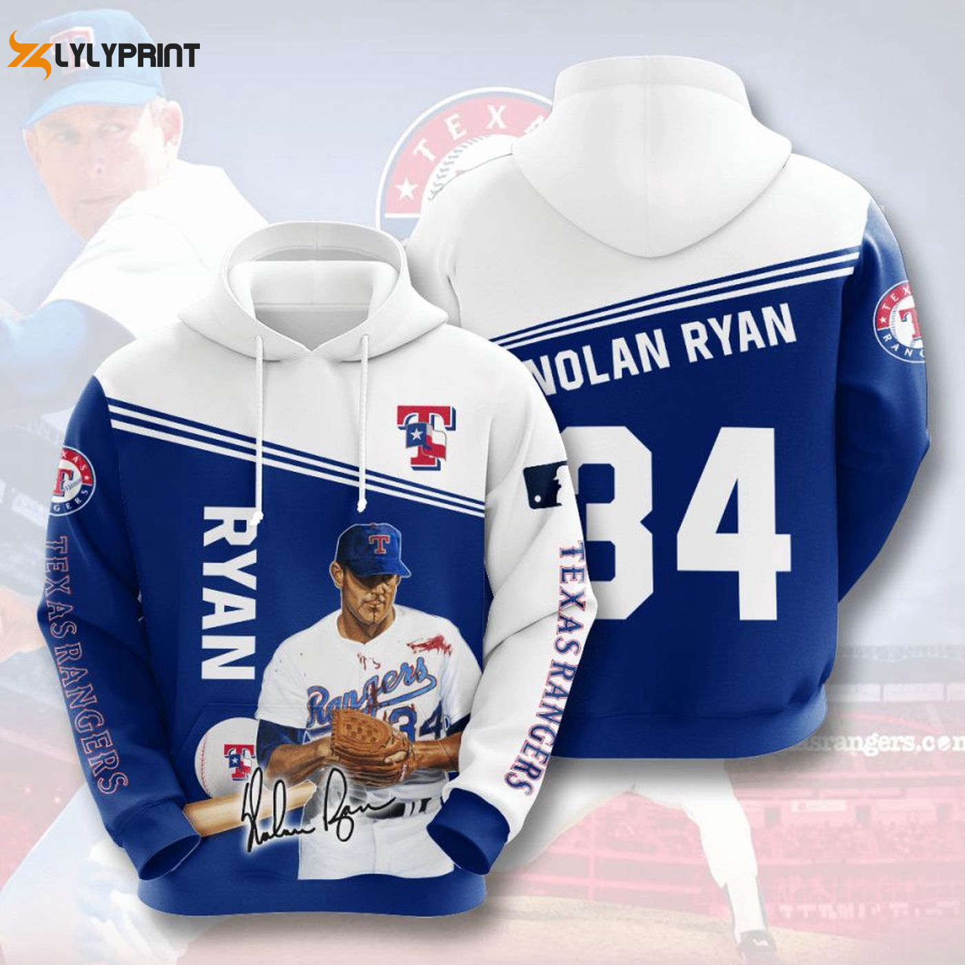 MLB Texas Rangers Nolan Ryan Pullover Hoodie AOP Shirt – Stylish and Cozy Rangers Fan Gear MLB Texas Rangers Nolan Ryan Pullover Hoodie AOP Shirt – Stylish and Cozy Rangers Fan Gear