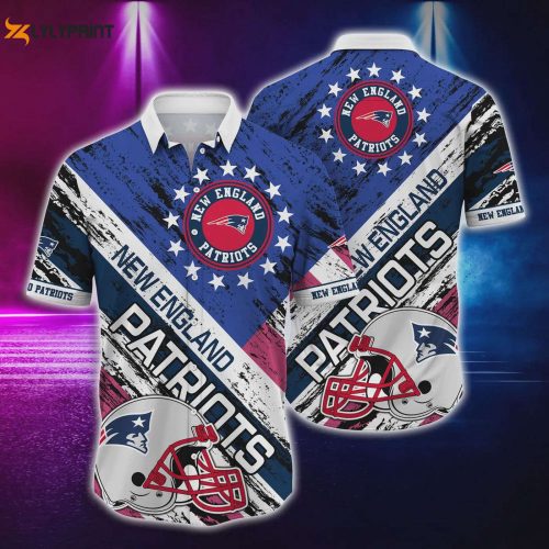 Show Off Your Team Spirit with New England Patriots Football Helmet Hawaiian Shirt