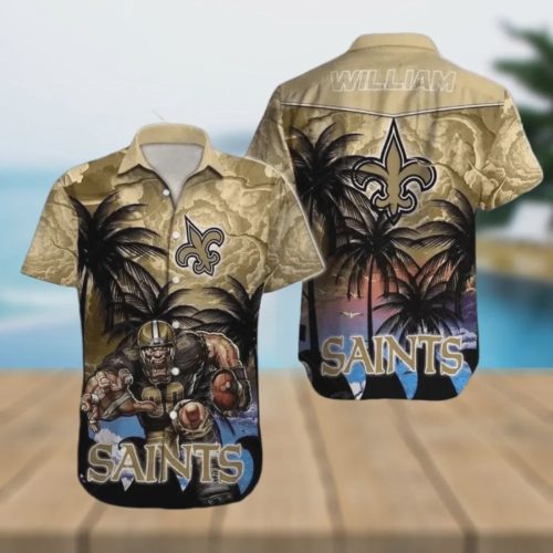 Custom Name Outfit Hawaiian Shirt V1 – New Orleans Saints Football Gear