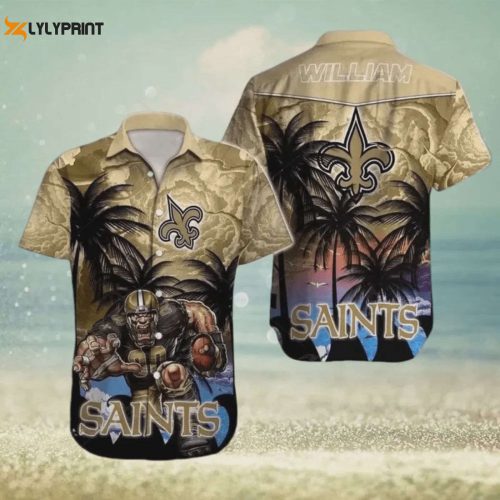 Custom Name Outfit Hawaiian Shirt V1 – New Orleans Saints Football Gear