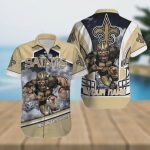 Show Your Saints Pride with Custom Name Print Hawaiian Shirt V1 – New Orleans Football Gear