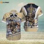 Show Your Saints Pride with Custom Name Print Hawaiian Shirt V1 – New Orleans Football Gear
