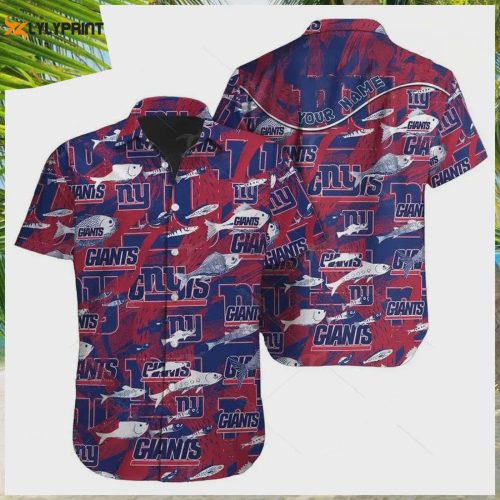 Custom Name Hawaiian Shirt for New York Giants Football Fans