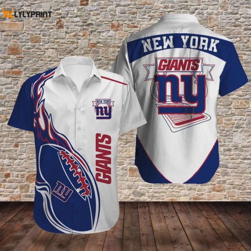 Limited Edition New York Giants Football Logo Hawaiian Shirt - Get Yours Now!