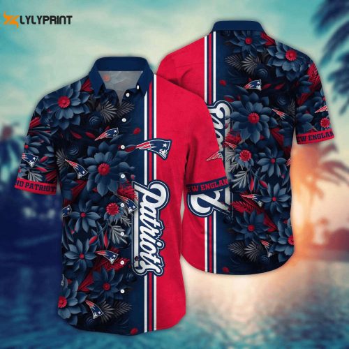 New England Patriots Flower Hawaii Shirt for Fans – Custom Summer Football Shirts NFL NA49622